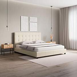 Polsterbett Frederico Creme ca. 180x200 cm