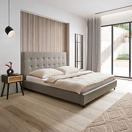 Polsterbett Frederico Hellgrau ca. 180x200 cm