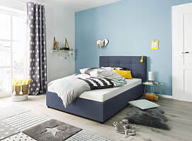 Polsterbett HOME AFFAIRE "Endres", blau, 