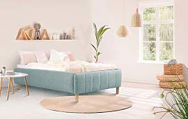 Polsterbett HOME AFFAIRE "Tarje", blau