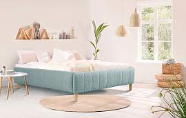 Polsterbett HOME AFFAIRE "Tarje", blau