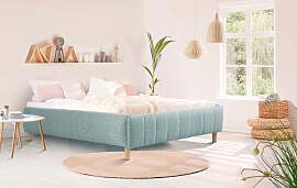 Polsterbett HOME AFFAIRE "Tarje", blau