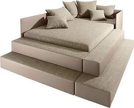 Polsterbett MAINTAL, beige (beige, schlamm),