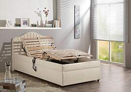 Polsterbett MAINTAL, beige (creme), B:130cm,