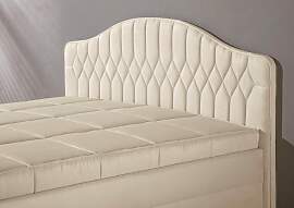 Polsterbett MAINTAL, beige (creme), B:150cm,