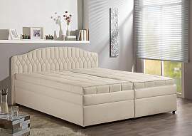 Polsterbett MAINTAL, beige (creme), B:210cm,