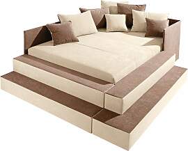 Polsterbett MAINTAL, braun (beige, cappuccino),