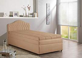 Polsterbett MAINTAL, braun (karamell), B:130cm,