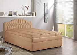 Polsterbett MAINTAL, braun (karamell), B:150cm,