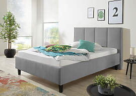 Polsterbett MAINTAL, grau, B:154cm L:220cm,