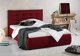Polsterbett MAINTAL, rot, B:158cm L:210cm, Betten, 