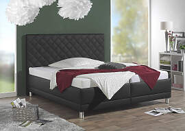 Polsterbett MAINTAL, schwarz, B:108cm L:214cm,