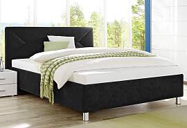 Polsterbett MAINTAL, schwarz, B:155cm L:210cm,
