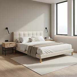 Polsterbett Mara Beige ca. 180x200 cm