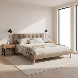 Polsterbett Mara Graubraun ca. 180x200 cm