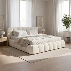 Polsterbett Marija Elfenbein ca. 180x200 cm