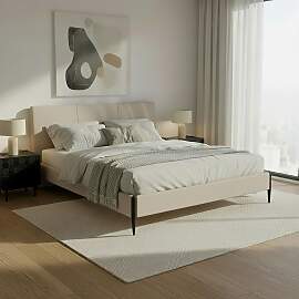 Polsterbett Melisa Hellgrau ca. 180x200 cm