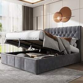 Polsterbett, mit Hydraulikhebel, Funktionsbett mit 