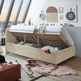 Polsterbett Pauka Komfort Cord  mit Lattenrost und 