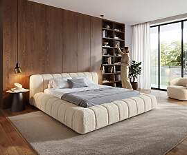 Polsterbettgestell Cutio 180x200 cm Teddystoff