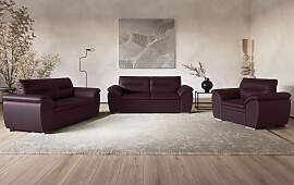 Polstergarnitur COTTA "Leandra", braun,