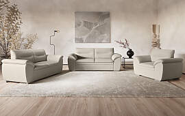 Polstergarnitur COTTA "Leandra", creme,