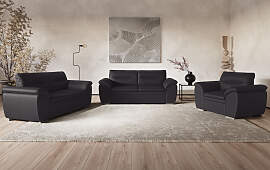 Polstergarnitur COTTA "Leandra", grau,