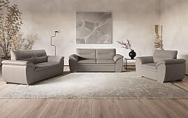 Polstergarnitur COTTA "Leandra", grau,