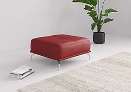 Polsterhocker HOME AFFAIRE "Caluna", rot 