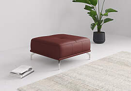 Polsterhocker HOME AFFAIRE "Caluna", rot 