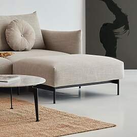 Polsterhocker Mulan Webstoff 100x75x41 cm