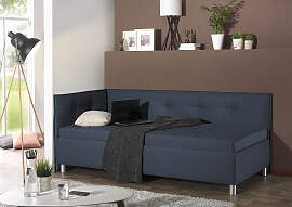 Polsterliege MAINTAL, blau, B:109cm L:210cm,