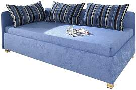 Polsterliege MAINTAL, blau, B:86cm L:206cm, 100%