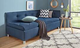 Polsterliege MAINTAL, blau, B:99cm L:210cm,