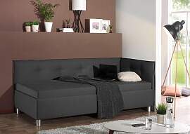 Polsterliege MAINTAL, grau (anthrazit), B:109cm