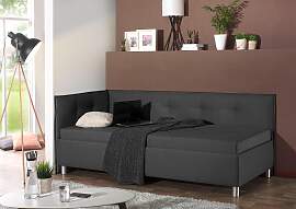 Polsterliege MAINTAL, grau (anthrazit), B:99cm