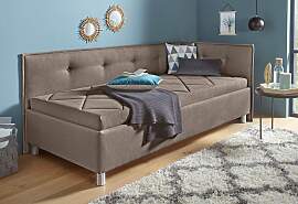 Polsterliege MAINTAL, grau (taupe), B:109cm