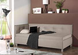 Polsterliege MAINTAL, grau (taupe), B:109cm