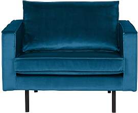 Polstersessel in Blau Retro Look
