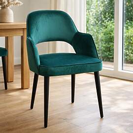 Polsterstuhl im Retro Look NOVA Samt RIVIERA -
