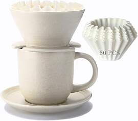 Polydremio Pour Over Kaffeebereiter, mit 50 STÜCK 