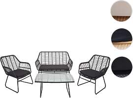 Polyrattan Garnitur HWC-G17a, Garten Sofa Set
