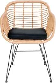 Polyrattan-Sessel mit Kissen und Beinen House