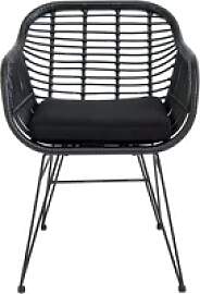 Polyrattan-Sessel mit Kissen und Beinen House