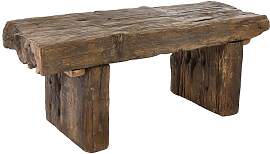 Pomax Bank aus recyceltem braunem Holz, 3