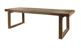 Pomax Esstisch aus recyceltem braunem Holz, 10