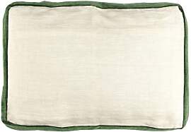 Pomax Kissen aus Leinen grün und weiss,