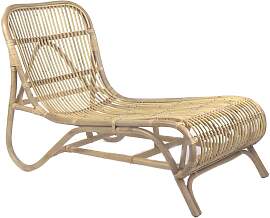 Pomax Sonnenliege aus Rattan beige, gerippt,