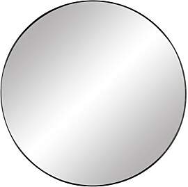 Pomax Spiegel aus schwarzem Metall, rund,