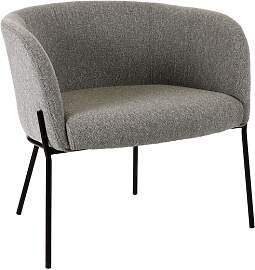 Pomax Stuhl hellgrau, Metallbeine schwarz - Pomax, 